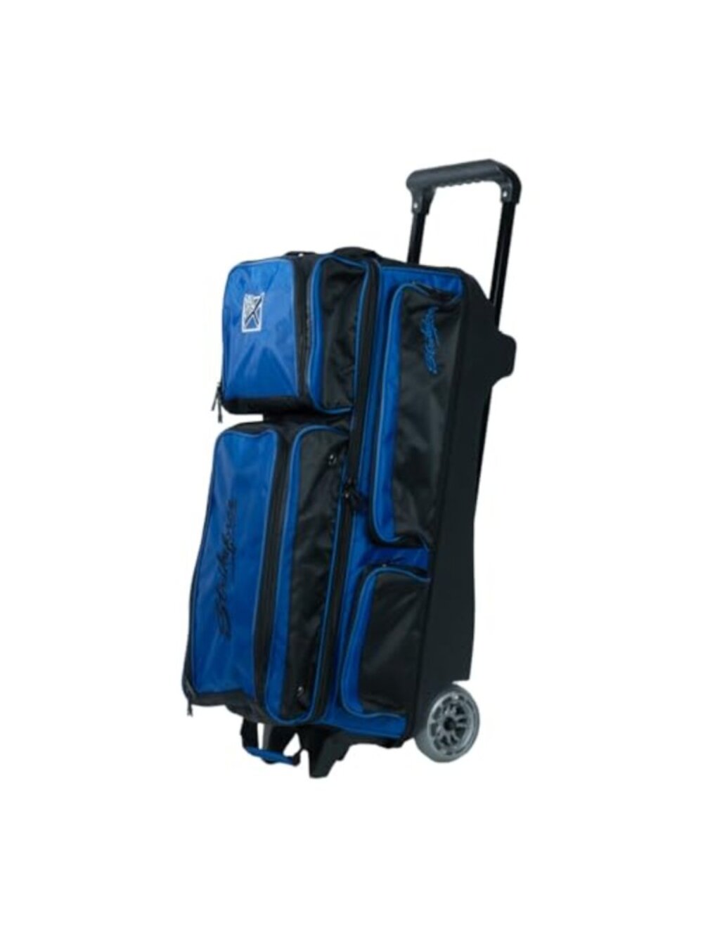 3 Ball Bowling Roller Bag Retractable Handle 5in Wheels Shoe Compartment
